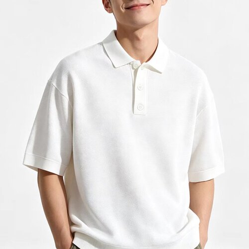 晓晓外贸男 POIO领 J003有型有款珠地中厚针织短袖针织~A3032