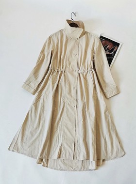 晓晓衣铺J007欧美纯原设计师款霸气箱型长款风衣 不挑身材~A3867