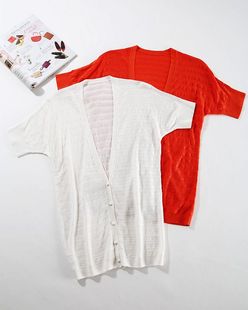 中长款 短袖 精致镂空 晓晓 外披 外贸女装 毛针织开衫 A940 欧美P牌