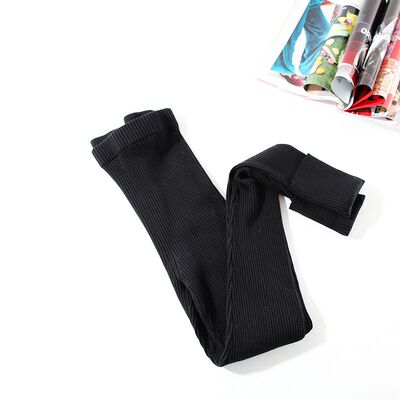 晓 外贸女J003心机剪裁高弹保暖柔软加密100%羊毛针织打底裤A1849