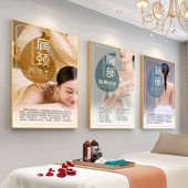 美容院养生高档装 饰画精油开背经络面部祛斑肩颈保养海报kt板定制