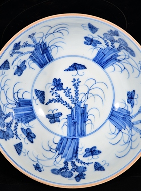 大明成化年御制宪宗皇帝登基隆庆柠檬黄龙凤纹青花三秋碗