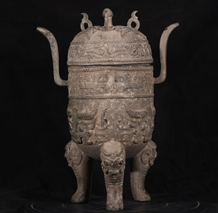 商周青铜夔龙夔凤兽面饕餮纹鼎