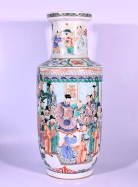 仿古瓷器摆件476清棒槌瓶