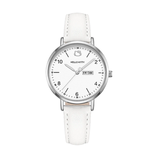 正港三丽鸥hellokitty凯蒂猫手表女款初高中学生儿童双日历石英表