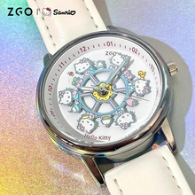 正港凯蒂猫hellokitty联名旋转木马手表儿童学生女款生日新年礼物