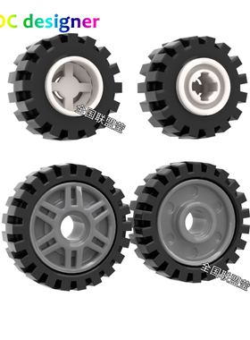 国产MOC小颗粒积木配件大炮汽车轮胎轮子13971+61254轮箍