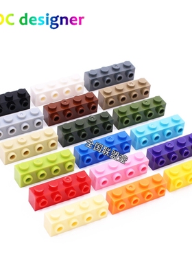 小颗粒积木moc配件1x4侧面带凸起30414