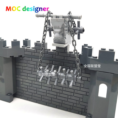 国产积木中古世界城墙攻城战争