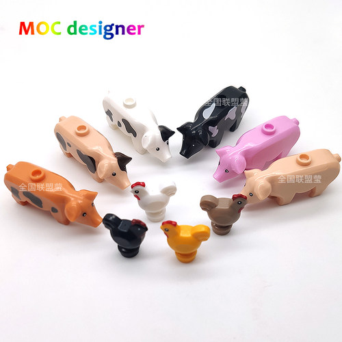 国产moc积木宠物小鸡散件
