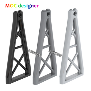 小颗粒积木通用1X6X10塔楼柱子9.6厘米高支架64449高架桥铁路立柱