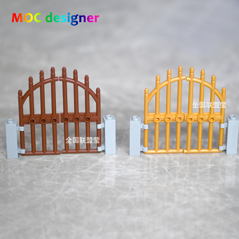 国产积木中古世纪宫殿城堡大门