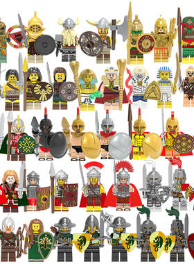 开益欣宏士兵人仔战马中古中世纪战士权力的游戏斯巴达中世纪小颗