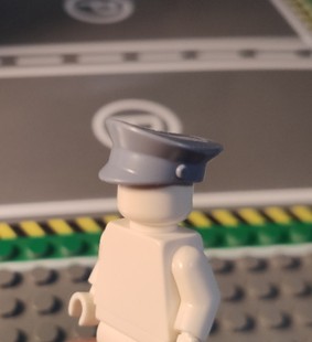 小颗粒积木配件二战军帽军官帽海军帽子人字道具装备