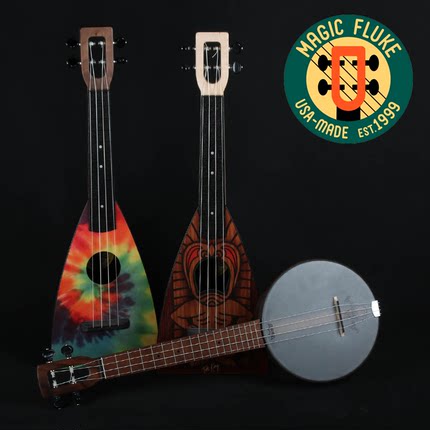 美产Magic Fluke ukulele 手工彩绘入门班卓夏威夷小吉他尤克里里