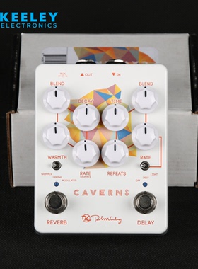 【现货】Keeley Caverns V2 电吉他延迟混响二合一双通道单块