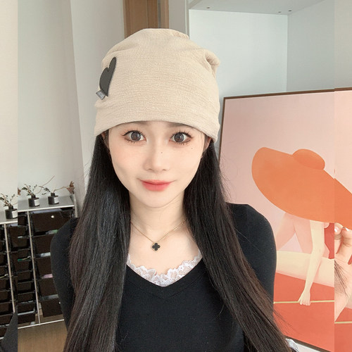 产后堆堆帽春夏空调月子帽睡眠帽