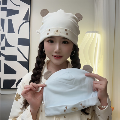 月子帽纯棉春秋孕妇产后防风帽子夏薄款发带产妇大头围吸汗妈妈帽 — 8