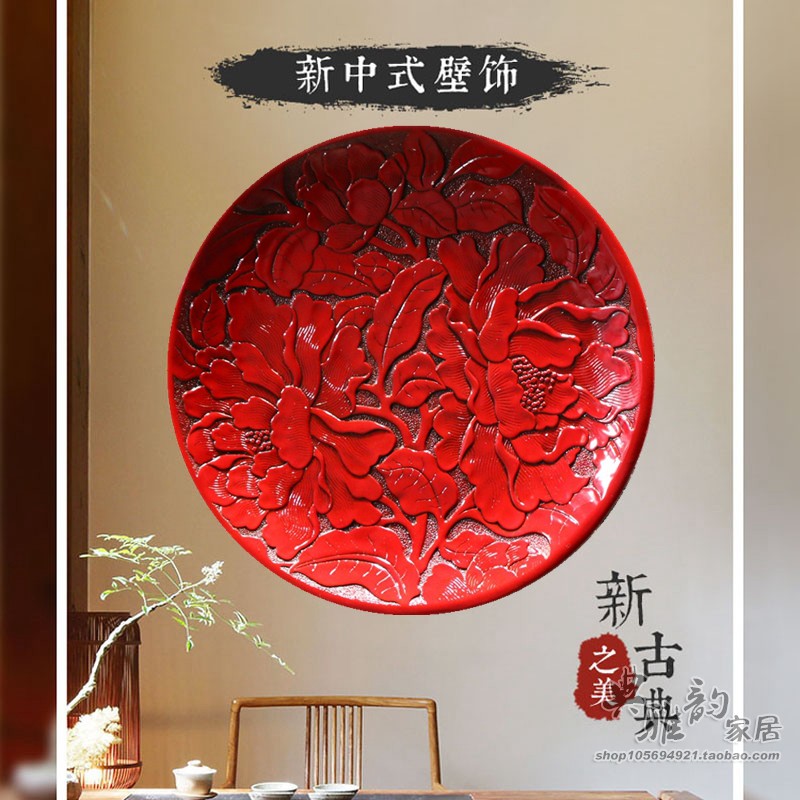 新中式仿古家居壁饰树脂工艺品客厅茶庄会所立体浮雕无框画挂画件
