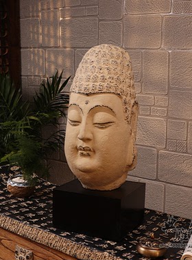 禅意风文化商务礼品祠堂佛头