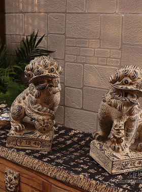 新中式风镇宅守护神树脂工艺品