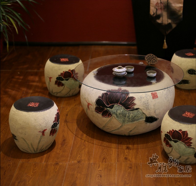 现代时尚简约功夫茶几荷香茶桌