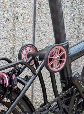 台湾HH新款适用小布自行车配件改装62mm72mm铝合金推行货架易行轮