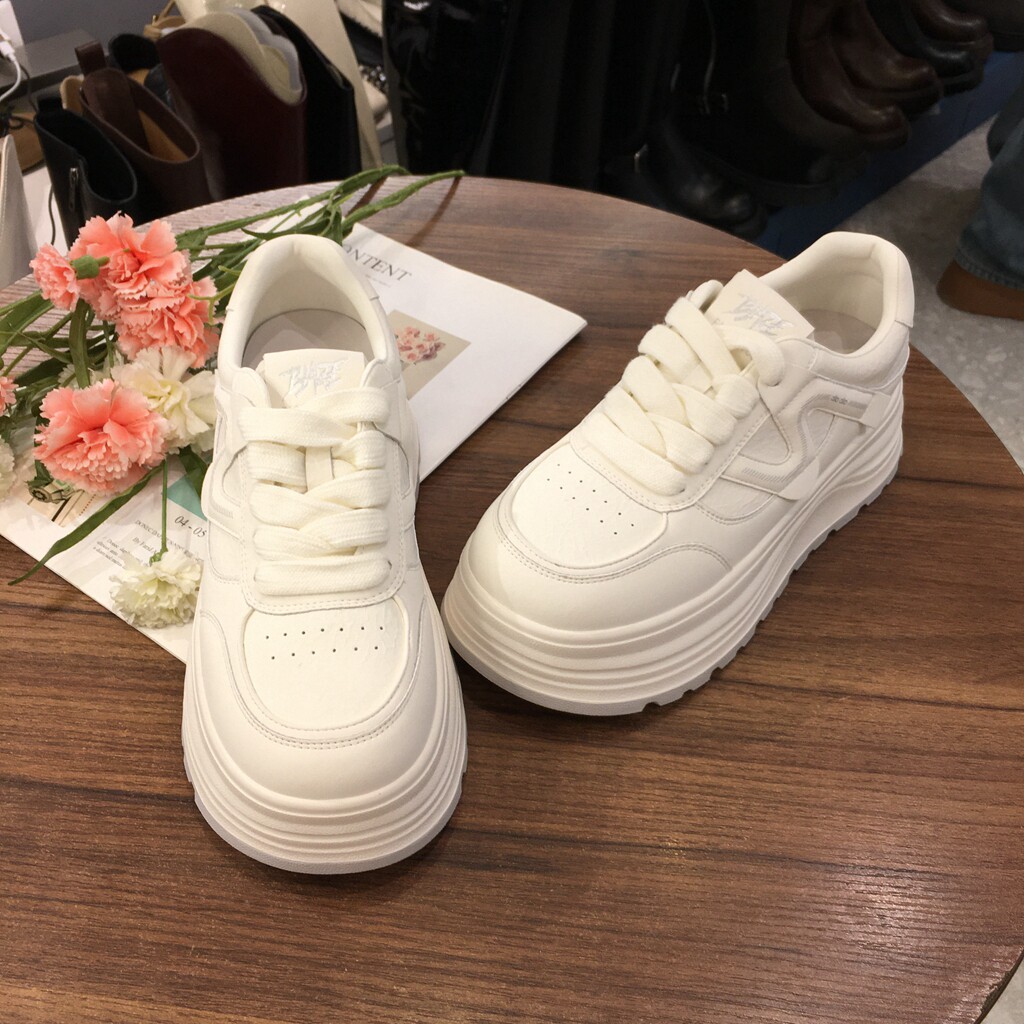 真皮小白鞋厚底增高运动休闲板鞋