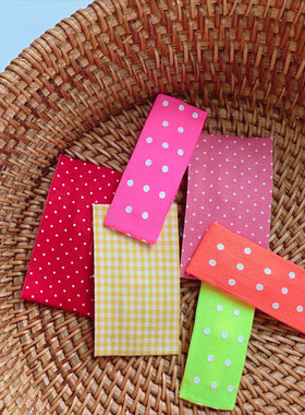 韩国原装进口女童可爱洋气百搭甜美边夹 时尚波点格子一字夹发饰