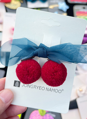 韩国原装进口女童可爱甜美花朵皇冠头饰 动物水果蝴蝶结发卡发夹