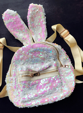 美国原装进口Plum女童女士背包双肩包可爱兔耳朵小包 潮流小背包