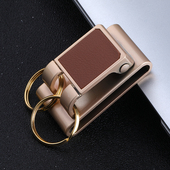 男士 双环扣钥匙圈高端腰挂扣高档 高档汽车钥匙扣腰带穿皮带腰挂式