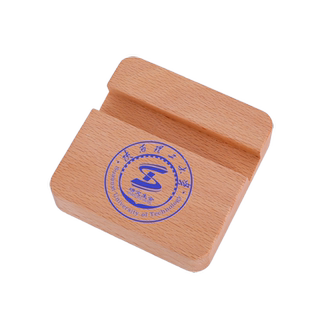 创意实木彩色手机支架平板印刷桌面简约通用手机座定制LOGO礼品