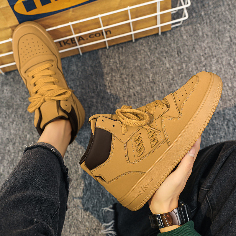 莆田男鞋春秋款青少年潮流运动休闲高帮板鞋冬季加绒保暖加厚棉鞋,流行男鞋,高帮鞋,淘宝优惠券,粉丝福利购,淘宝优惠卷