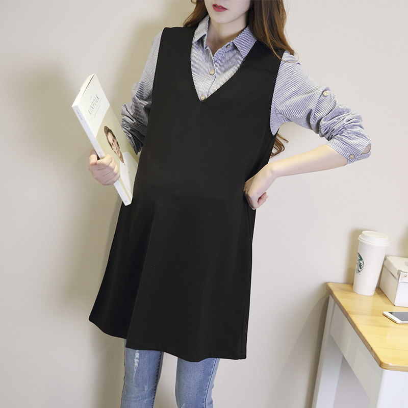 孕妇装背带裙套装时尚两件套