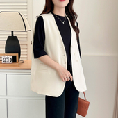 款 2026春装 时尚 马甲宽松大码 孕妇坎肩外套孕妇背心马夹上衣 孕妇装