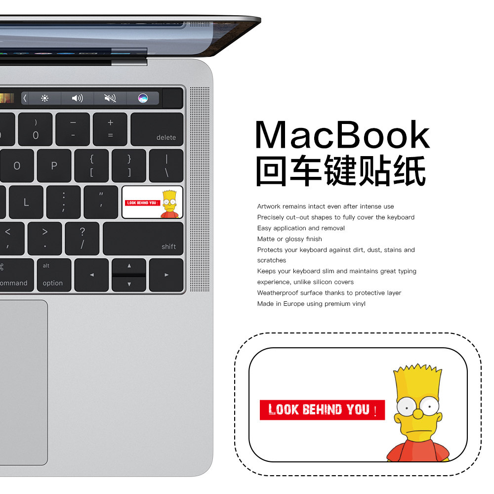 适用华为荣耀matebook13寸苹果笔记本按键贴纸联想小新小米拯救者