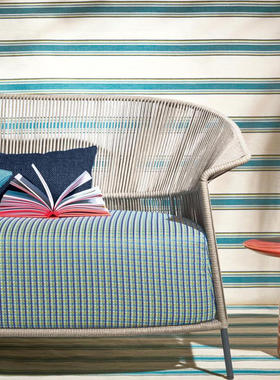 rubelli意大利原进口面料Caipirinha现代风格复古小格子家具坐垫