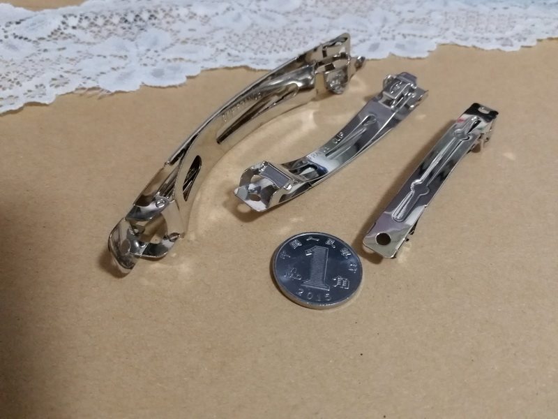 diy材料配件发夹  clip france 宽平两片弹簧夹