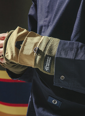 theMADHATcher「山野之旅」露指手套户外骑车装备加厚防寒办公