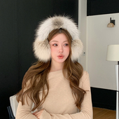 奢华金岛狐狸毛耳捂子高级感真毛防冻耳套耳朵冬季 耳罩女毛绒耳暖