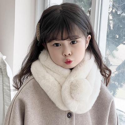 球球围巾百搭真獭兔毛新款