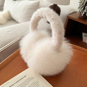 软萌可爱真毛耳捂子狐狸毛韩版 保暖防冻护耳冬季 耳罩女耳套耳暖