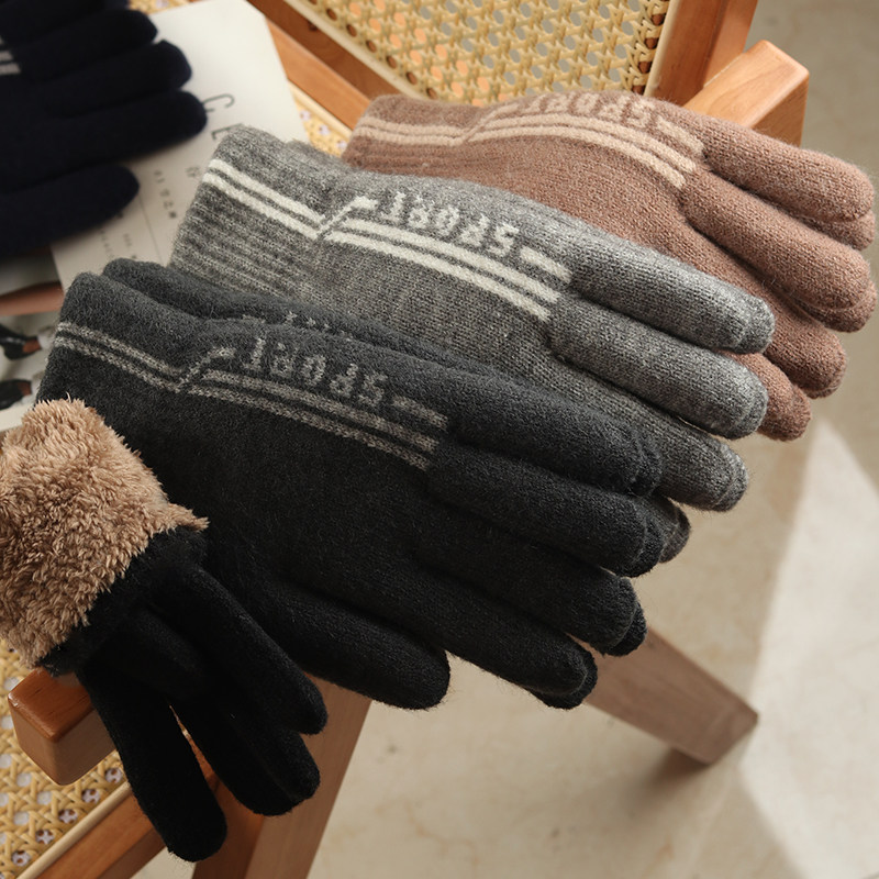 麦田鹿青少年男朋友分指帅气手套