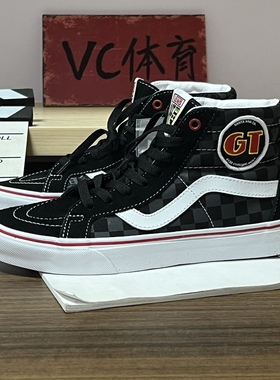 VC体育 LEGENDS x Vans Sk8-Hi黑色高帮棋盘格板鞋VN0A4U3DY09