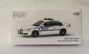 596 Model 1/64雪佛兰英帕拉LAPD洛杉矶警局涂装合金警车汽车模型