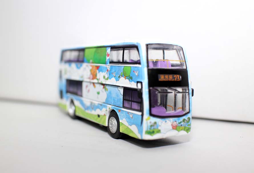 Tiny 12微影 Art Bus ENVIRO 400浦飞路23香港海洋馆艺术巴士模型-封面