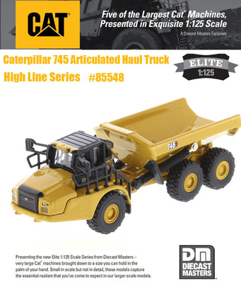 DM 1:125 Cat 745 Articulated Truck卡特铰接式卡车模型礼品摆件