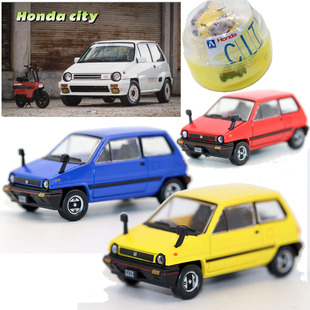 Aoshima青岛社扭蛋1/64玩具车HONDA CITY 本田思迪复古老车模型