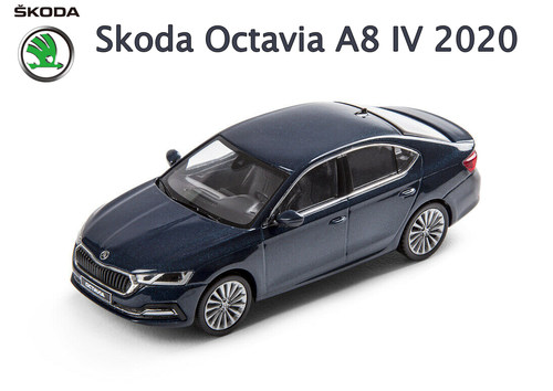 原厂1 43合金车 Skoda Octavia A8 斯柯达明锐轿车汽车模型摆件